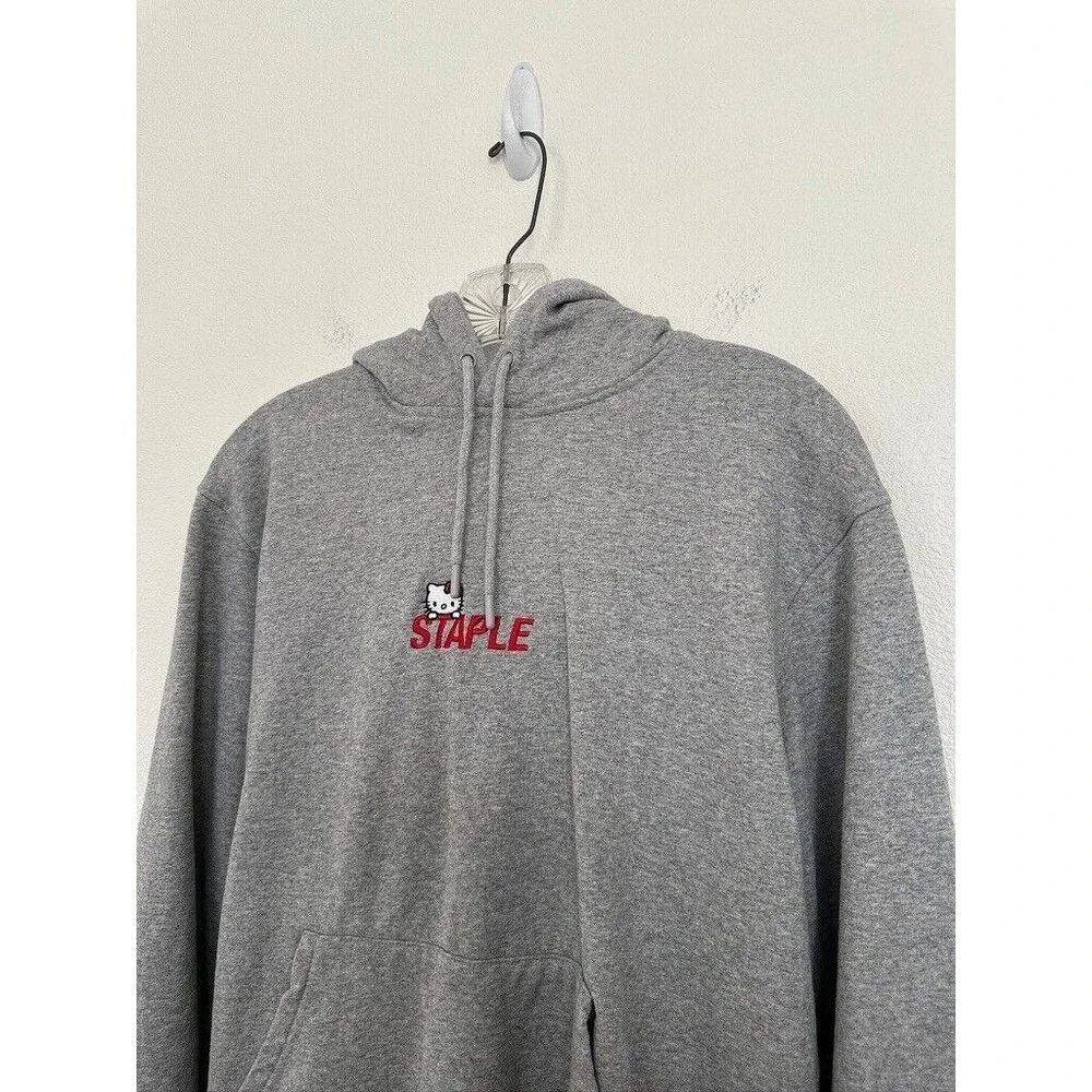 Staple Pigeon x Hello Kitty Hoodie Sweater Gray Heavyweight Cotton Unisex Small